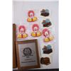 Image 5 : 4 McDonalds magnets and 4 stickers and 2 plaques