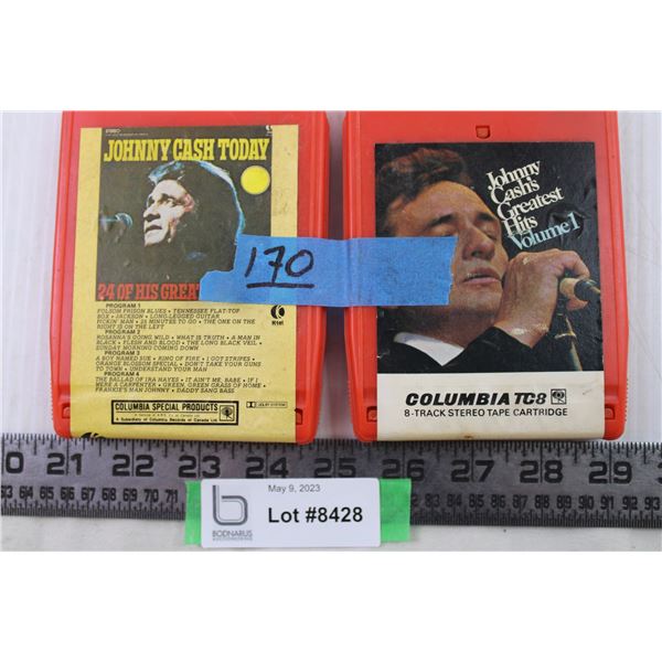 Johnny cash 8-track tapes (2)