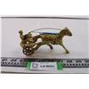 Image 2 : vintage brass horse with cart