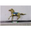 Image 1 : Large vintage brass horse