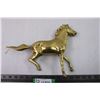 Image 3 : Large vintage brass horse