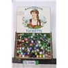 Image 2 : Cigar box full of vintage marbles