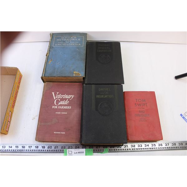 (5) Vintage Books (Dyke's Automobile, Veterinary Guide Etc.)