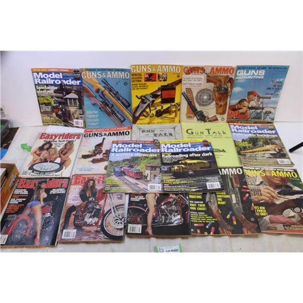 Lot of Assorted Magazines (Guns & Ammo, Easyriders and Model Railroader)