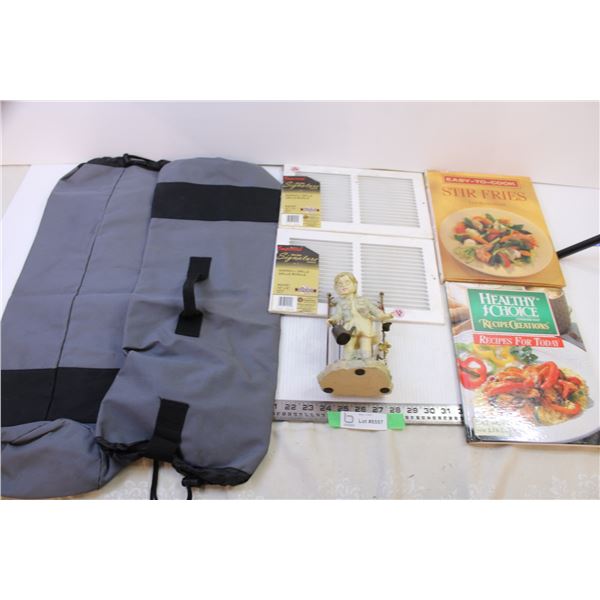 (2) Pull String Bags, (2) Cookbooks and sidewall vents