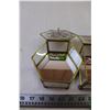 Image 2 : (3) Brass and Glass Jewellery Boxes