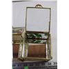 Image 4 : (3) Brass and Glass Jewellery Boxes
