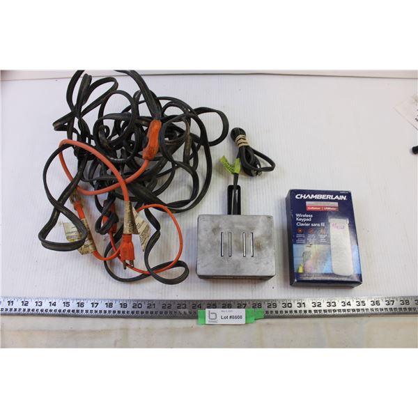 Wireless Door Key Pad and Extension cords and Magnetic heater ( works)