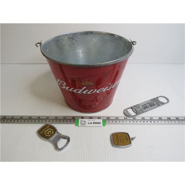 Budweiser Bucket - Key Chain & Bottle Openers