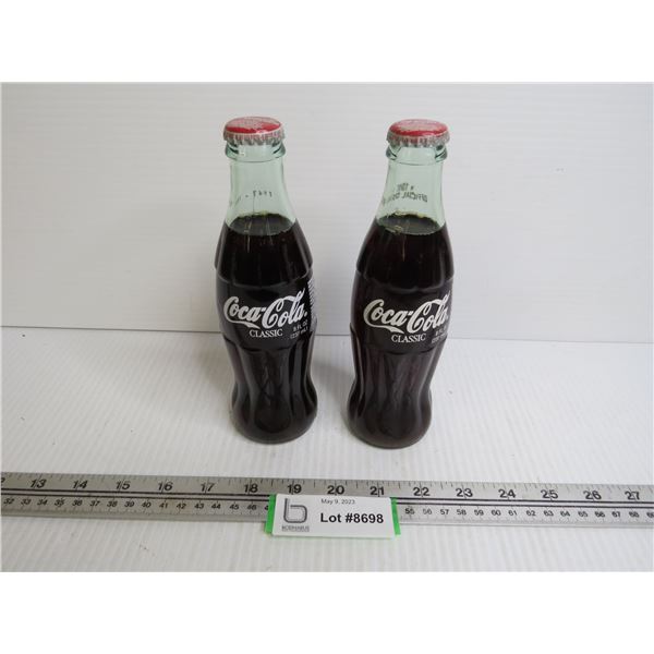 (2) Coca-Cola Collector Bottles - 1997 Houston Rodeo - Alley Theater 50