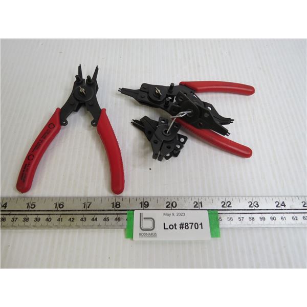 (2) Pair of Ring Pliers - Assorted Ends