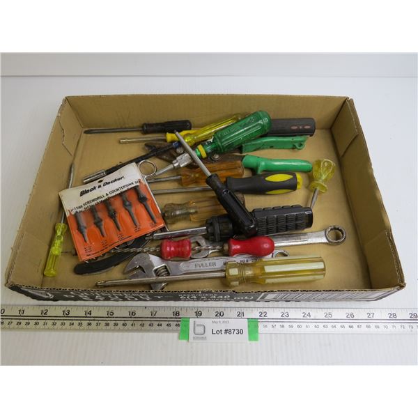 Flat of Small Hand Tools -Screw Drill & Counter Sink Set