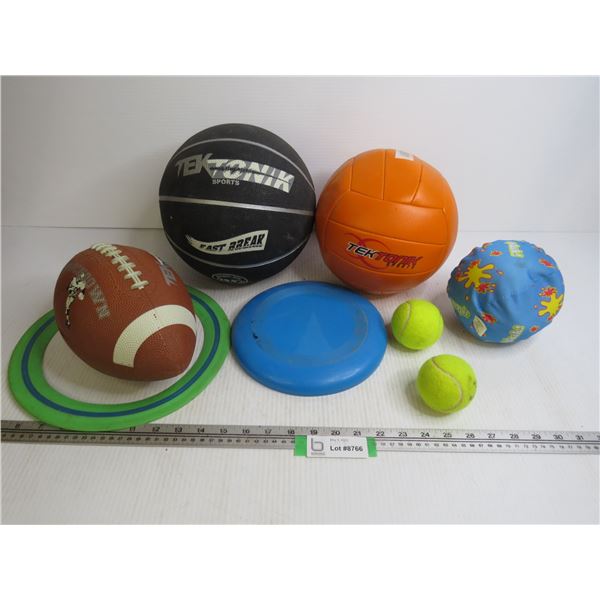 Assorted Balls & Frisbees