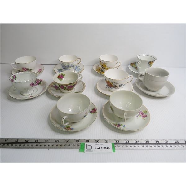 (10) Tea Cup Various Brand Names (front two are Occupied Japan)