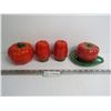 Image 1 : Tomato Salt & Pepper (Occupied Japan) - Lidded Bowl (Occupied Japan) - Tomato Dish on Plate (no mark