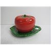 Image 8 : Tomato Salt & Pepper (Occupied Japan) - Lidded Bowl (Occupied Japan) - Tomato Dish on Plate (no mark