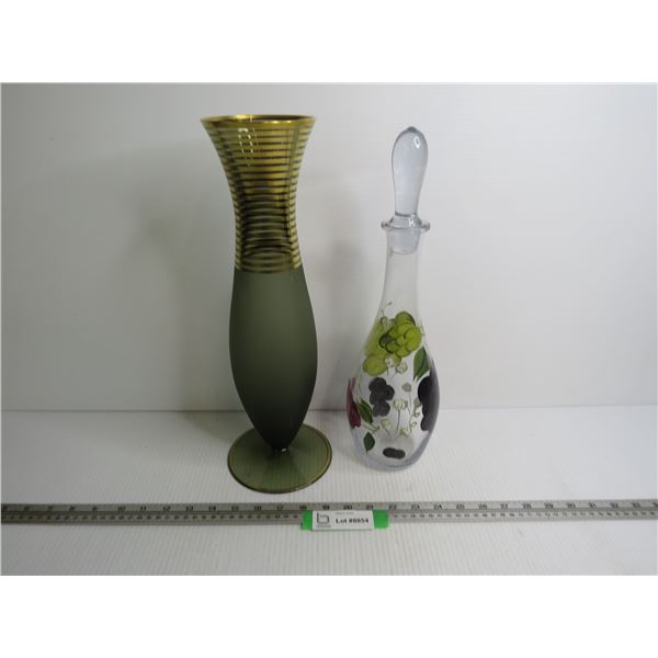 Glass Vase & Decanter