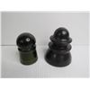 Image 2 : (6) Glass Insulators (1) Black Plastic Insulator