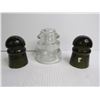 Image 3 : (6) Glass Insulators (1) Black Plastic Insulator