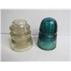 Image 4 : (6) Glass Insulators (1) Black Plastic Insulator