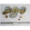 Image 1 : (3) Easter Parade Plates - Misc. Small Trinket Animals - Cay Animal Plate w/Small Pig Head Cups