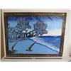 Image 1 : *Painting on Cloth of Beach Setting (40" x 30")