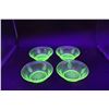 Image 1 : (4) Small Uranium Glass Bowls