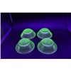 Image 2 : (4) Small Uranium Glass Bowls