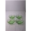Image 5 : (4) Small Uranium Glass Bowls