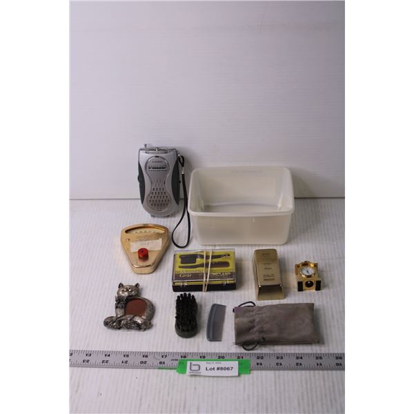 Lot of Assorted Items - Mustache Kit, Vintage Scale