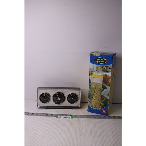 Pasta Holder and Drainer and Clock (NIB)