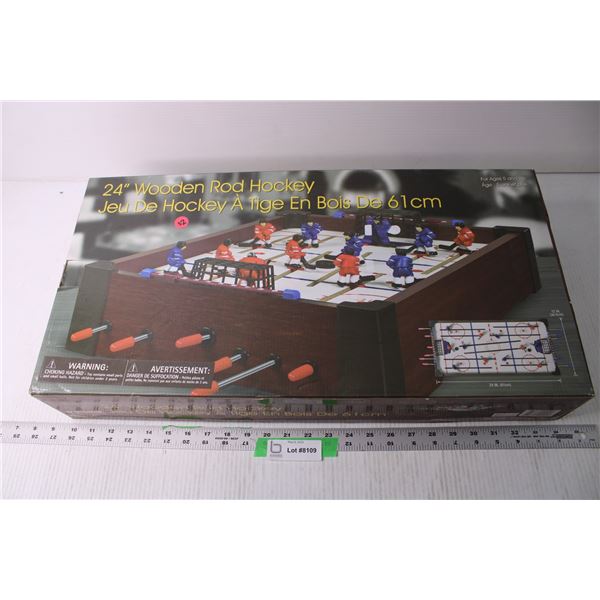 24  Wooden Rod Hockey Game Set in Box