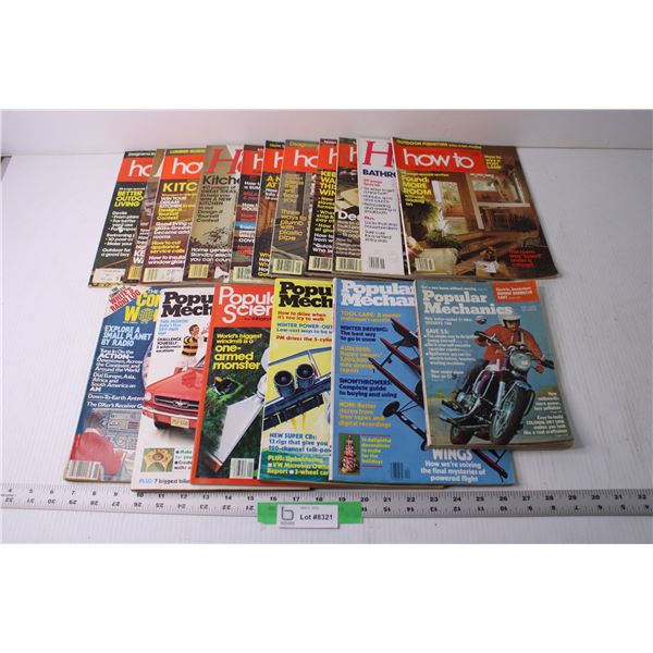 Lot of Vintage How To and Popular Mechanics Magazines