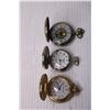Image 4 : (3) Pocket Watches and Watch Clip