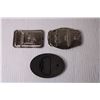 Image 3 : (3) Metal Belt Buckles - GMC, Tractor