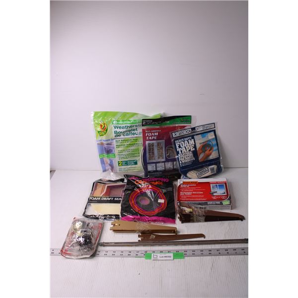 Lot of Assorted Hardware Items - Sealing, Foam Tape