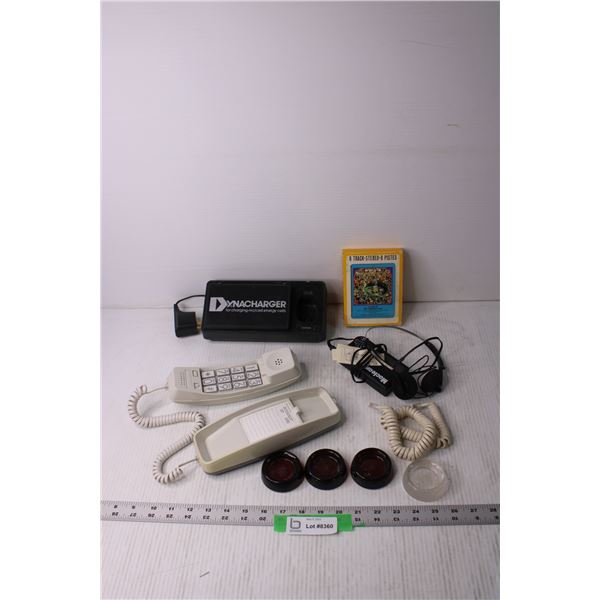 Lot of Assorted Items - Telephone, Battery Charger, Misc.