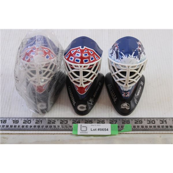 (3) NHL Goalie Mask Mini Replicas