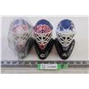 Image 1 : (3) NHL Goalie Mask Mini Replicas