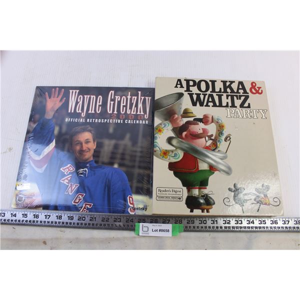 Wayne Gretzky Calendar 2000 and Polka & Waltz Party Music Cartridges