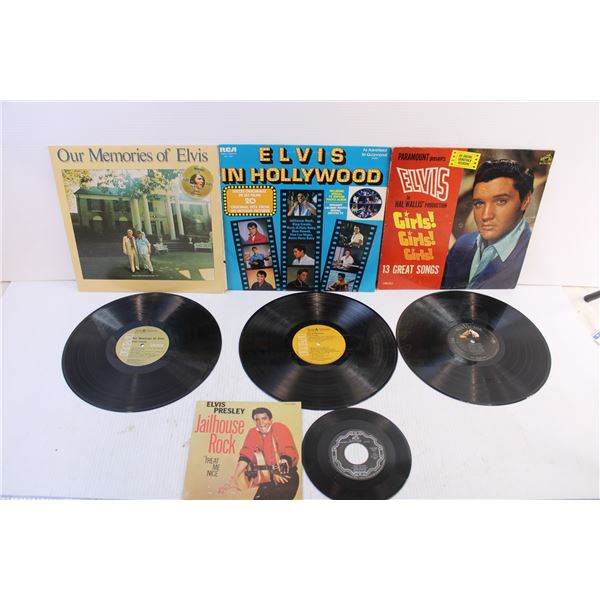 (4) Elvis Vinyl Records