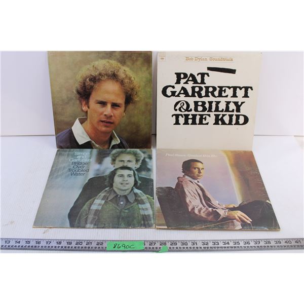 (4) Assorted Vinyl Records  (Bob Dylan, Paul Simon, Garfunkel, Simon and Garfunkel)