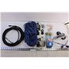 Image 1 : Mouse and extension cord and HDMI cord and VGA cable and varity of RCA cables