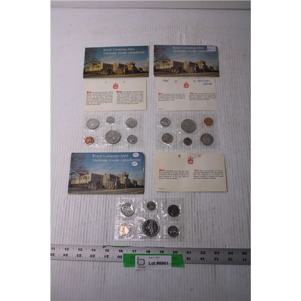 (3) Sets of Canadian Collectible Uncirculated Coins - 1974, 1975 and 1976