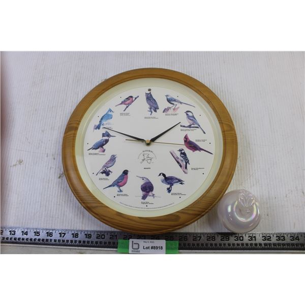 Bird clock+decorative apple