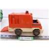 Image 6 : (3) toy trucks Dumptruck, Garbage Truck, Ambulance
