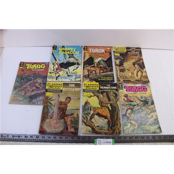 (7) Comics Turok Son Of Stone, Mighty Samson + more