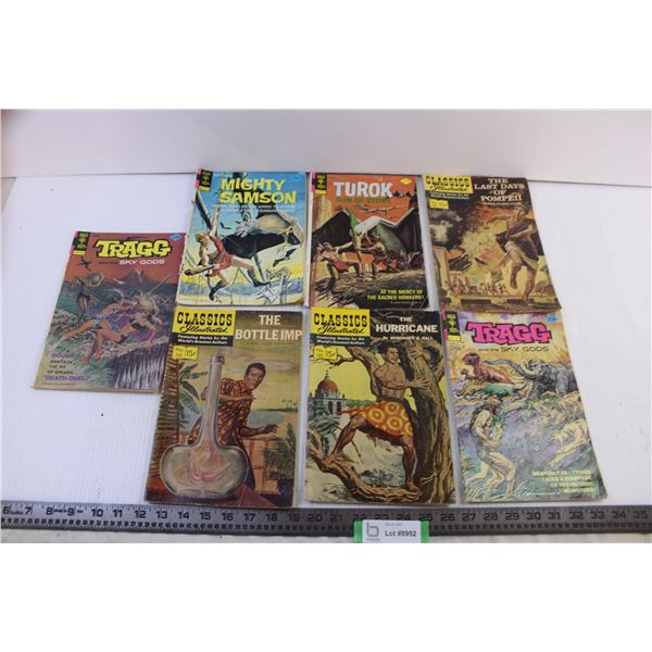 (7) Comics Turok Son Of Stone, Mighty Samson + more