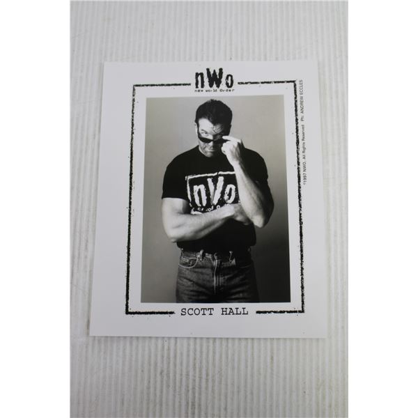 Black and White WWE Wrestling Photo (NWO Scott Hall)