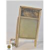 Image 1 : ANTIQUE WASHBOARD WITH GLASS & WOOD